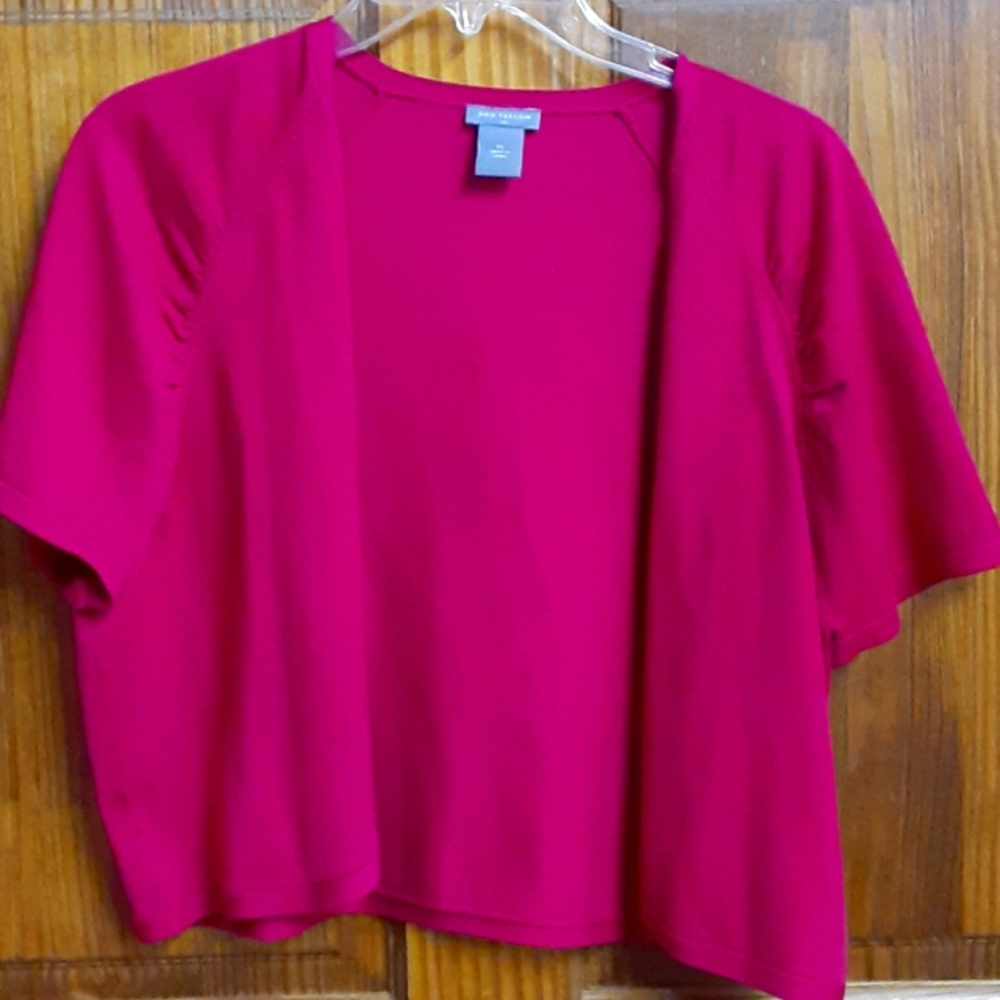 Dark Pink Short Sleeve Sweater
